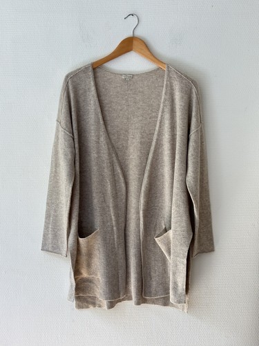 100 kaschmir long strickjacke - long,