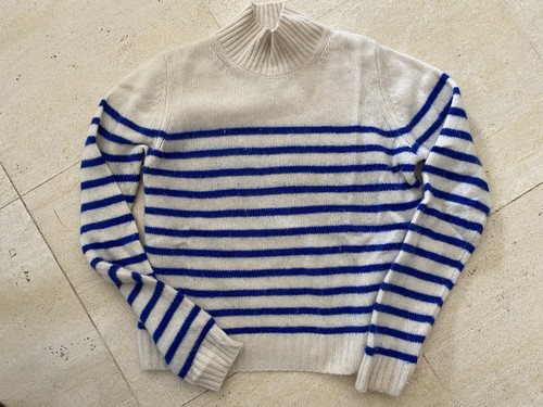 Pullover gestreift weiss blau - pullover, weiss/blau